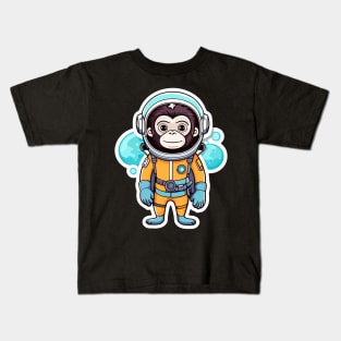 Monkey Ape Astronaut Illustration Kids T-Shirt